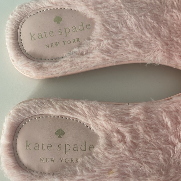 Kate Spade Women's New York Pink Faux Fur Slippers Size 8B - Picture 3 of 5